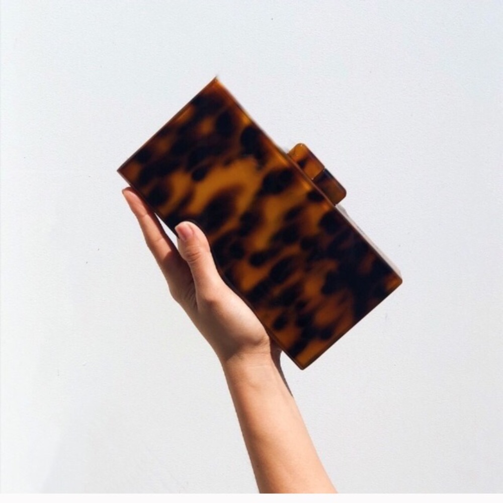 Tortoiseshell Acrylic Clutch
